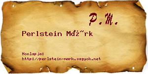 Perlstein Márk névjegykártya